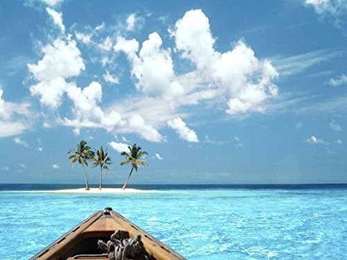 TROPICAL PARADISE POSTER Canoeing to Small Beach Island 1 RARE HOT NEW 24x36