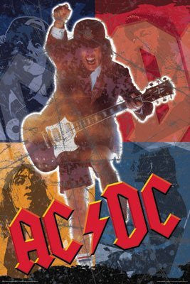 AC/DC POSTER Angus Young - ACDC Collage RARE HOT 24X36 – Poster Merchant