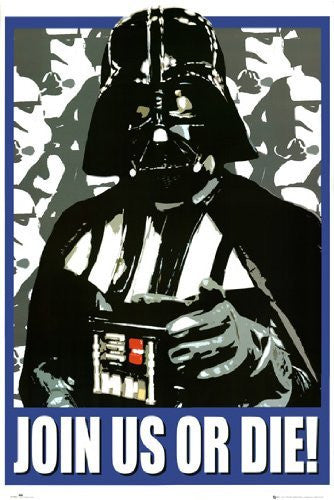 STAR WARS POSTER Darth Vader - Join Us or Die NEW 24X36