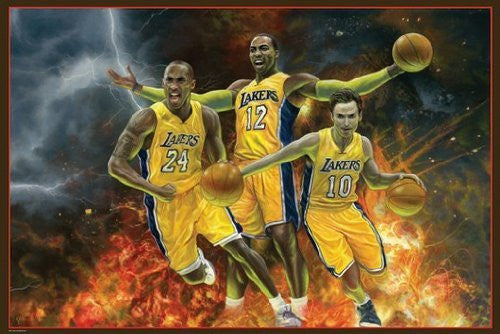 LAKERS POSTER Steve Nash Dwight Howard Kobe Bryant RARE HOT NEW 24x36