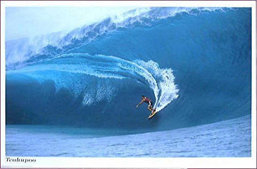TEAHUPOO SURF POSTER Amazing Hawaii Surfing Waves RARE HOT NEW 24x36