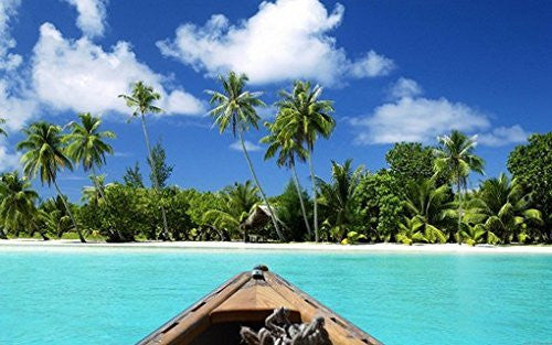 TROPICAL PARADISE POSTER Canoeing to Beach 1 RARE HOT NEW 24x36