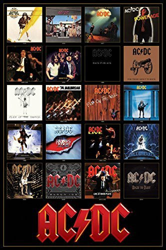 AC/DC Discography Poster 24 x 36in