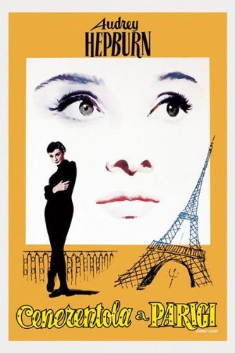 AUDREY HEPBURN MOVIE POSTER - EIFFEL TOWER - NEW 24X36