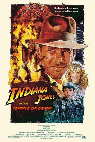 (24x36) Indiana Jones and the Temple of Doom - Group Credits Movie Poster