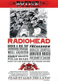 RADIOHEAD POSTER - FEAR STALKS THE LAND - NEW 24X36