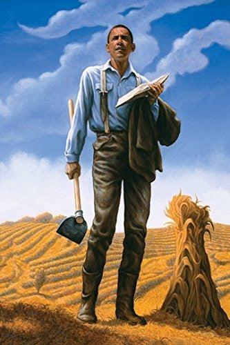 OBAMA PAINTING POSTER By Sarah Jenkins RARE HOT NEW 24x36