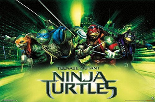 TEENAGE MUTANT NINJA TURTLES POSTER Amazing Group Action RARE HOT NEW 22x34
