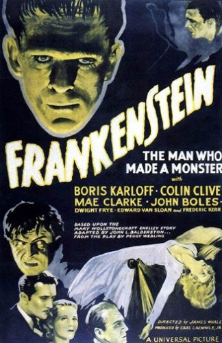 Frankenstein the Man Who Made a Monster Movie Poster