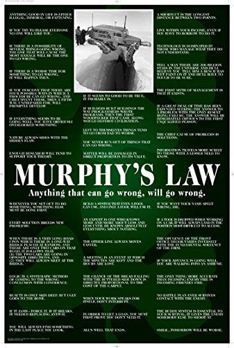 MURPHY'S LAW POSTER Funny RARE HOT NEW 24x36