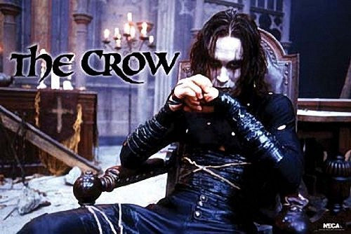 THE CROW MOVIE POSTER - BRANDON LEE SITTING - NEW 24X36