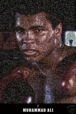 MUHAMMAD ALI POSTER - MOSAIC -RARE NEW HOT 24X36 Boxing
