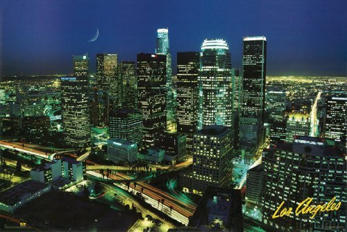 LOS ANGELES POSTER Downtown Skyline RARE HOT NEW 24x36
