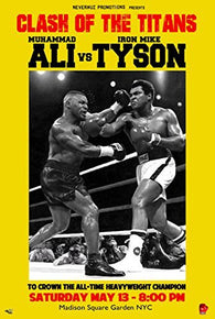 ALI vs TYSON POSTER Muhammad Ali and Mike Tyson Fight RARE HOT NEW 24x36
