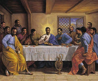AFRICAN AMERICAN ART PRINT - LAST SUPPER - 24X36 POSTER