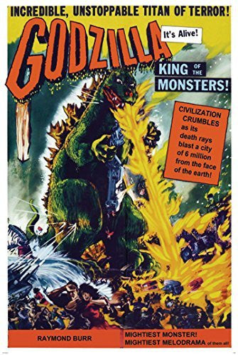 GODZILLA POSTER Amazing Vintage Print RARE HOT NEW 24x36 Style 1