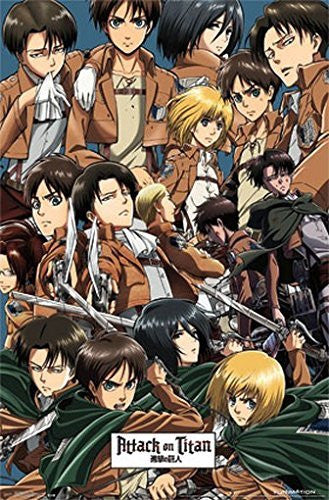 ATTACK on TITAN POSTER Amazing Cast Collage RARE HOT NEW 22x34 Style B